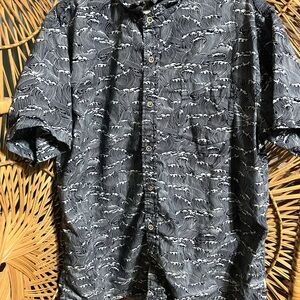 Casual Blue wave Button Down Shirt